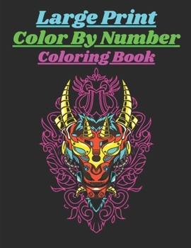 Paperback Large Print Color By Number Coloring Book: Large Print Big Color By Number Book for Kids(Coloring Book For Kids Age 4-8) [Large Print] Book