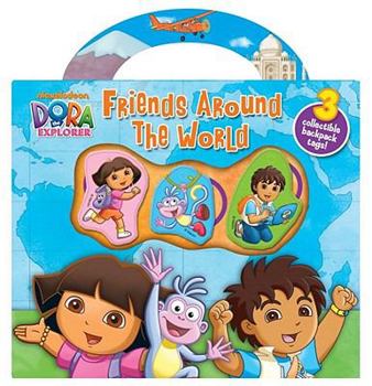 Hardcover Friends Around the World [With 3 Backpack Tags] Book