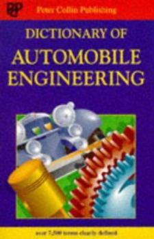 Paperback Dictionary of Automobile Engineering Book