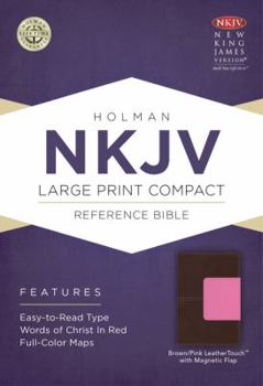 Imitation Leather Large Print Compact Reference Bible-NKJV-Magnetic Flap [Large Print] Book
