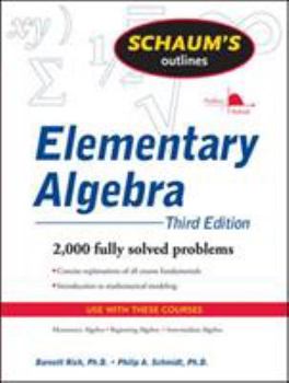 Schaum's Outline of Elementary Algebra - Book  of the Schaum's Outline