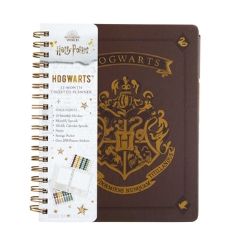 Hardcover Harry Potter: Hogwarts 12-Month Undated Planner: (Harry Potter School Planner School, Harry Potter Gift, Harry Potter Stationery, Undated Planner) Book