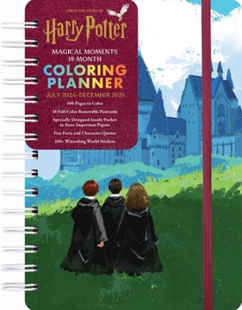 Spiral-bound 2025 Harry Potter Magical Moments 18-Month Coloring Planner Book