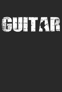 Paperback Guitar: 6 x 9 (A5) Graph Paper Squared Notebook - Distressed Look Guitar Journal Gift For Guitarists (108 Pages) Book