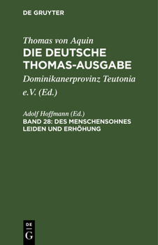 Hardcover Des Menschensohnes Leiden Und Erhöhung: III: 46-59 [German] Book