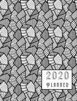 Paperback 2020 Planner: Stylish Abstract Design Diary For Men With Additional Lined Monthly Notes, Online Password Logs & Habit Trackers Book