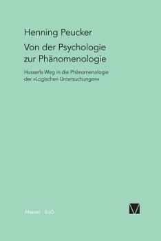 Paperback Von der Psychologie zur Phänomenologie [German] Book