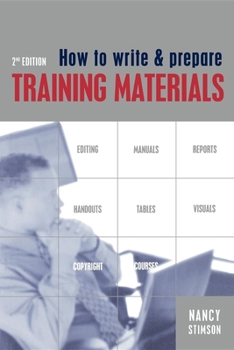 Paperback How to Write and Prepare Training Materials Book