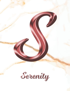 Serenity: 1 Year Weekly Planner with Note Pages (12 Months) | White Marble Rose Gold Pink Effect Letter S | 2020 - 2021 | Week Planning | Monthly ... | Plan Each Day, Set Goals & Get Stuff Done