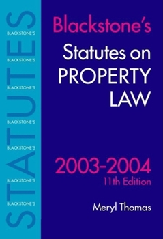 Paperback Statutes on Property Law 2003/2004 Book