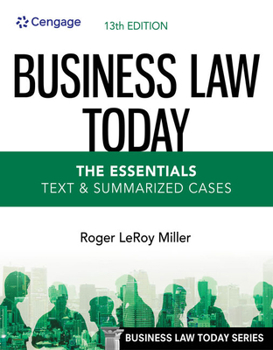 Paperback Business Law Today - The Essentials: Text & Summarized Cases Book