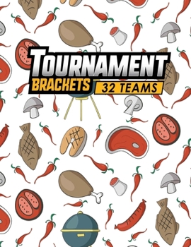 Paperback Tournament Brackets - 32 Teams Book