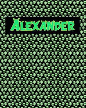 Paperback 120 Page Handwriting Practice Book with Green Alien Cover Alexander: Primary Grades Handwriting Book