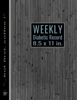 Paperback Weekly Diabetic Record Book