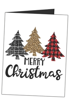 Merry Christmas: Buffalo Plaid Christmas Trees Blank Lined Writing Journal Diary Designed As A Christmas Card