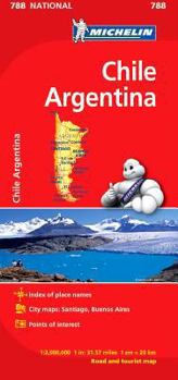 Paperback Michelin Chile/Argentina National Map Book