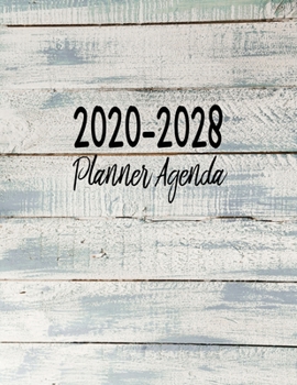 Paperback Planner Agenda 2020-2028: 108 Months Calendar Planner ... wood cover Book