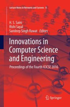 Paperback Innovations in Computer Science and Engineering: Proceedings of the Fourth Icicse 2016 Book