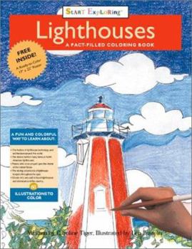 Paperback Lighthouses: A Fact-Filled Coloring Book