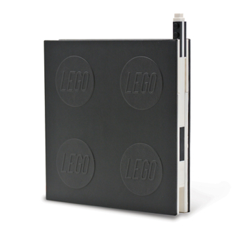 Misc. Lego(r) Locking Notebook with Gel Pen - Black Book