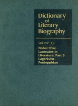 Hardcover Dlb 331: Nobel Prize Laureates in Literature, Volume 3 Book