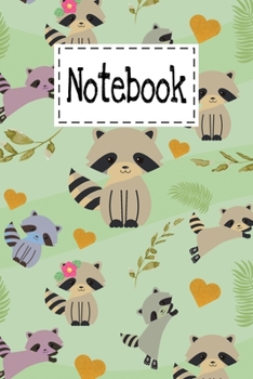 Notebook: Cute Raccoon Gifts Cartoon Wide Lined Notebook Book For kids Girls Boys men Women Teens For Taking notes & Ideas - Perfect As Gifts For Raccoon Lovers & Animals.
