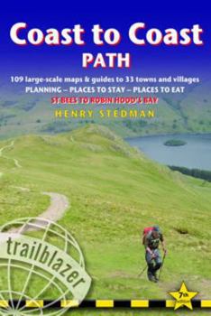 Paperback Coast to Coast Path: 109 Large-Scale Walking Maps & Guides to 33 Towns and Villages - Planning, Places to Stay, Places to Eat - St Bees to Book