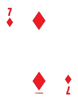 Paperback 7 Of Diamonds: Poker Card Notebook With Lined College Ruled Paper For Work, Home Or School. Cool 8.5 x 11 Notepad Journal For Taking Book