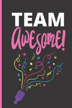 Paperback Team Awesome Coworker Gift Notebook: Office College Lined Note Pad - Funny Coworker Gag Gift Or Gift For Teammates - Cute Rainbow Panda 6" x 9" Lined Book