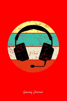 Journal: Dot Grid Journal - Gaming Headset Retro Stripes Vintage Gaming Christmas Gift - Red Dotted Diary, Planner, Gratitude, Writing, Travel, Goal, Bullet Notebook