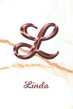 Linda: Sketchbook | Blank Imaginative Sketch Book Paper | Letter L Rose Gold White Marble Pink Effect Cover | Teach & Practice Drawing for Experienced ... Doodle Pad | Create, Imagine & Learn to Draw