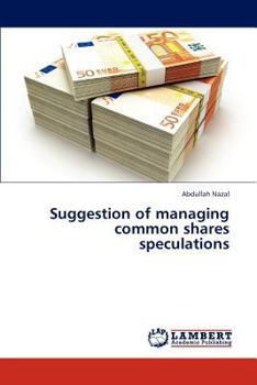 Paperback Suggestion of managing common shares speculations Book