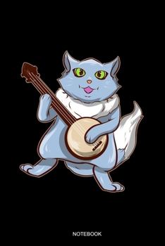 Paperback Notebook: Blank Lined Journal 6x9 - Caf Playing Banjo Notebook I Marching Band Bluegrass Guitar Gift Book