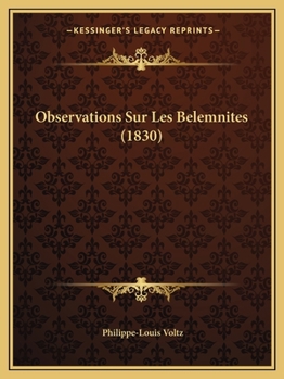 Paperback Observations Sur Les Belemnites (1830) [French] Book