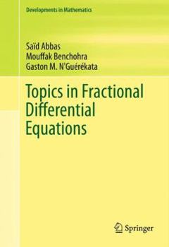 Hardcover Topics in Fractional Differential Equations Book