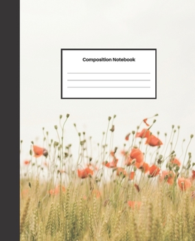 Composition Notebook: Wide-Ruled Blank Lined Notebook | For Girls, Boys, Teens, Kids, Adults | School Writing Notes Journal | 7.5 x 9.25 inches | 100 Pages | Field Edition