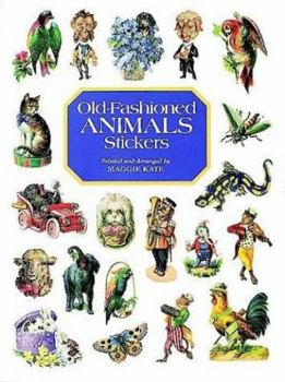 Paperback Old-Fashioned Animals Stickers: 79 Full-Color Pressure-Sensitive Designs Book