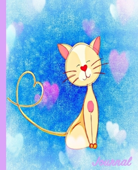 Journal: Cute and adorable Cat Composition Notebook - Handwriting Blank Lined Wide Ruled Primary Writing Paper Notepad for Kids and Adults (College High School Kindergarten Diaries)