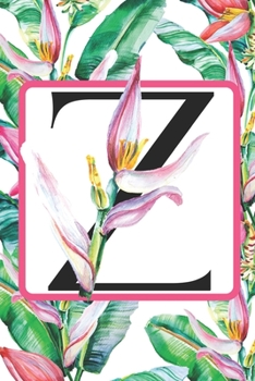 Paperback Z: Initial Z Monogram Notebook Journal Gift for Tropical Flower Lovers Book