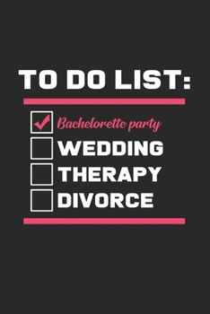 To do list bachelorette party wedding: 6x9 Bachelorette party | blank with numbers paper | notebook | notes