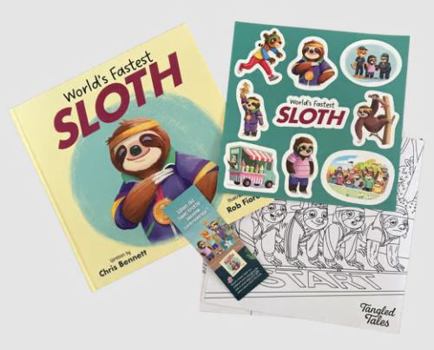 World's Fastest Sloth - Bonus Pack (book, coloring sheets, bookmark, vinyl stickers)