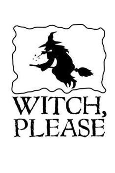 Paperback Notebook: Halloween Witch Broom Pun Costume Gifts 120 Pages, 6X9 Inches, Blank Book