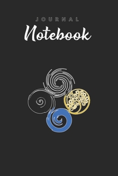 Journal Notebook: Litrpg Spirals Spitural Blank Pages Rule Lined Journal Notebook with Black Cover Size 6in x 9in  x120 Pages for Kids or Men and Women to Write in