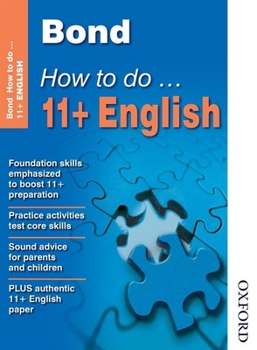 Paperback Bond How To Do 11+ English Book