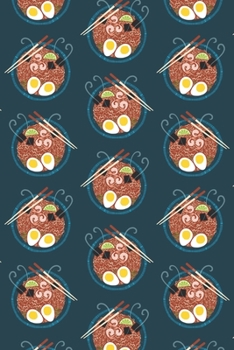 Notes: A Blank Guitar Tab Music Notebook with Japanese Ramen Noodle Pattern Cover Art