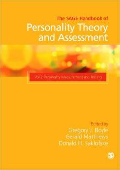 Hardcover The Sage Handbook of Personality Theory and Assessment, Volume 2: Personality Measurement and Testing Book