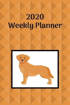 Paperback 2020 Weekly Planner: Golden Retriever; January 1, 2020 - December 31, 2020; 6" x 9" Book