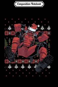 Composition Notebook: Marvel Deadpool Santa Hat Ugly Sweater Christmas Journal/Notebook Blank Lined Ruled 6x9 100 Pages