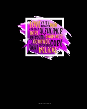 Paperback Alzheimers Awareness Support: Menu Planner Book