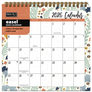 Calendar Flora & Fauna 2026 Easel Desk Calendar Book